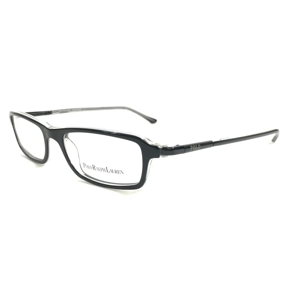 Polo Ralph Lauren Eyeglasses Frames 2001 5011 Black on Clear Full Rim 49-17-135